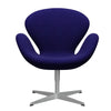  Swan Lounge Chair Silver Grey/Hallingdal Violet Dark