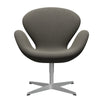  Swan Lounge Chair Silver Grey/Rime Dark Grey/Beige