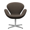  Swan Lounge Chair Silver Grey/Steelcut Trio Grey/Brown