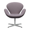  Swan Lounge Chair Silver Grey/Steelcut Trio White/Violet