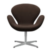  Swan Lounge Chair Silver Grey/Sunniva Black/Chestnut