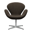  Swan Lounge Chair Silver Grey/Sunniva Chocolate/Black