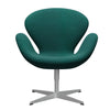  Swan Lounge Chair Silver Grey/Sunniva Green