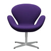  Swan Lounge Chair Silver Grey/Tonus Violet