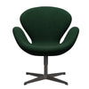  Swan Lounge Chair Warm Graphite/Divina Melange Warm Dark Green