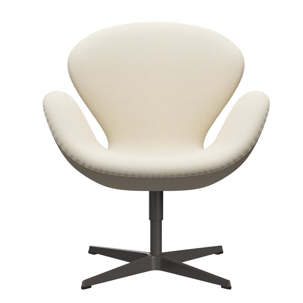 [product_category]-Fritz Hansen Swan Lounge Chair, Warm Graphite/Hallingdal Wool White-Fritz Hansen-3320-HAL100-WGBASE-FRI-1