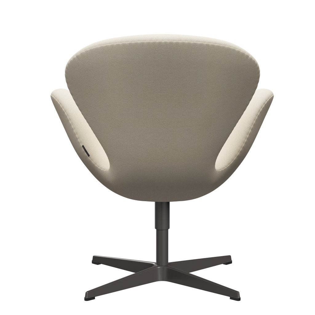 [product_category]-Fritz Hansen Swan Lounge Chair, Warm Graphite/Hallingdal Wool White-Fritz Hansen-3320-HAL100-WGBASE-FRI-4