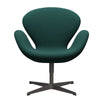  Swan Lounge Chair Warm Graphite/Steelcut Trio Dark Green