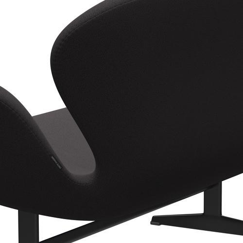 [product_category]-Fritz Hansen Swan Sofa 2 Seater, Black Lacquered/Capture Charcoal-Fritz Hansen-3321-CP5501-BLLA-FRI-5