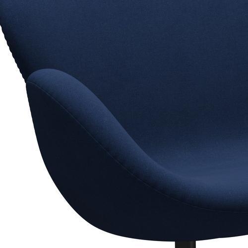 [product_category]-Fritz Hansen Swan Sofa 2 Seater, Black Lacquered/Christianshavn Blue Plain-Fritz Hansen-3321-CH1153-BLLA-FRI-7