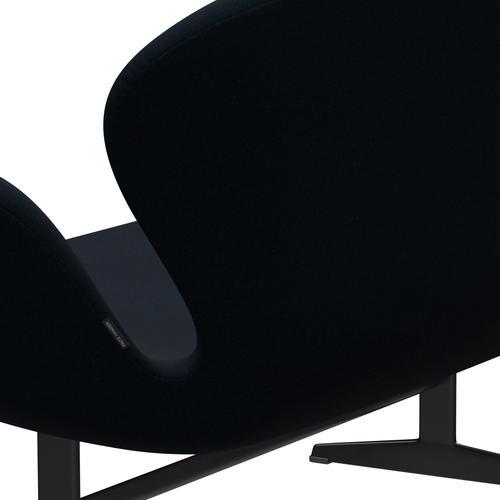 [product_category]-Fritz Hansen Swan Sofa 2 Seater, Black Lacquered/Divina Dark Blue-Fritz Hansen-3321-DIV793-BLLA-FRI-5