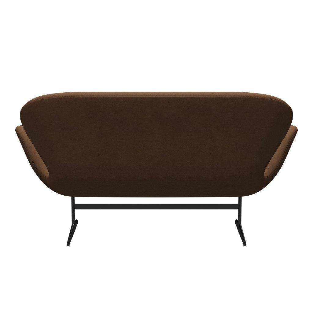 [product_category]-Fritz Hansen Swan Sofa 2 Seater, Black Lacquered/Divina Light Brown-Fritz Hansen-3321-DIV334-BLLA-FRI-4