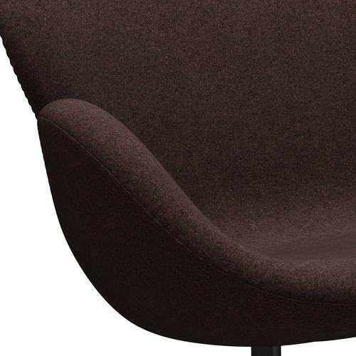 [product_category]-Fritz Hansen Swan Sofa 2 Seater, Black Lacquered/Divina Melange Dusty Violet-Fritz Hansen-3321-DIM677-BLLA-FRI-7