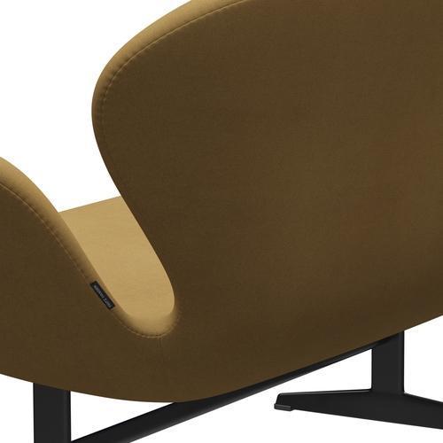 [product_category]-Fritz Hansen Swan Sofa 2 Seater, Black Lacquered/Divina Sand Light-Fritz Hansen-3321-DIV236-BLLA-FRI-5