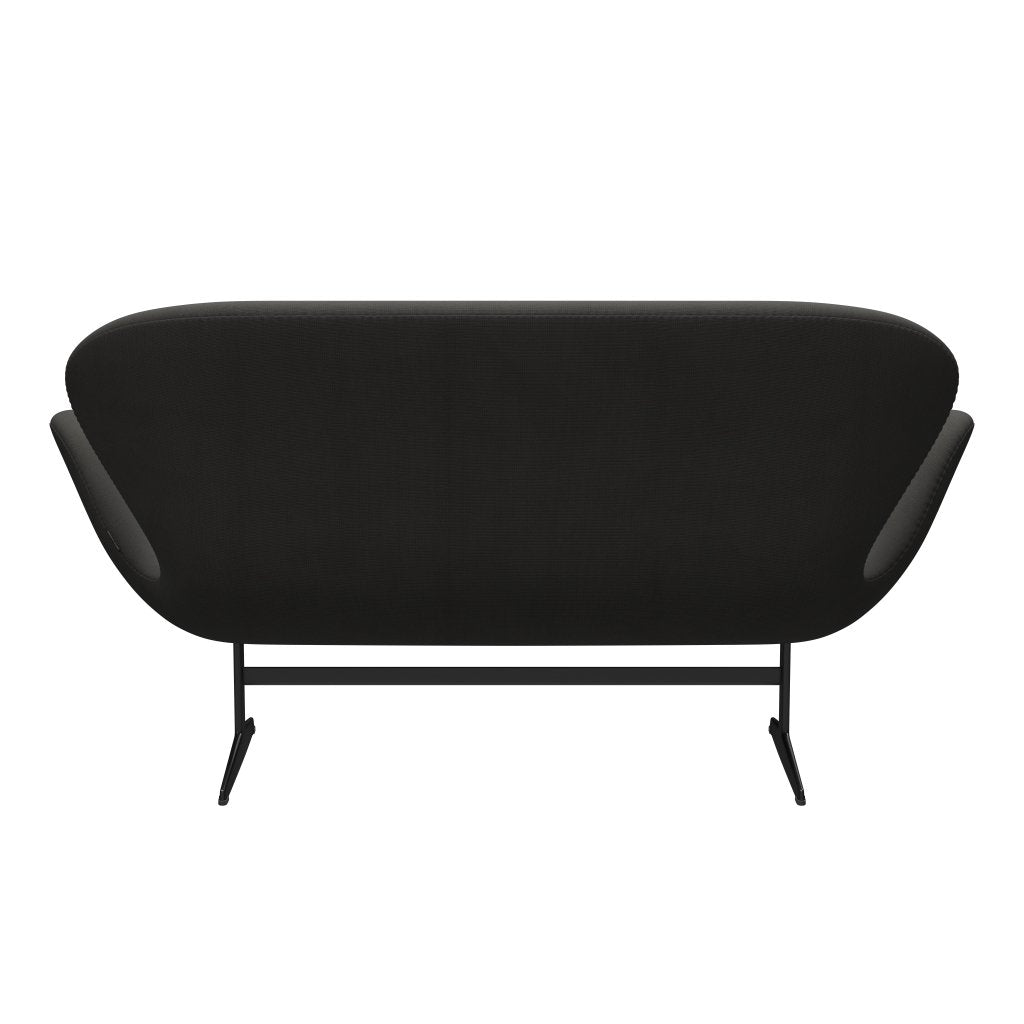 [product_category]-Fritz Hansen Swan Sofa 2 Seater, Black Lacquered/Fame Brown (61060)-Fritz Hansen-3321-F61060-BLLA-FRI-4