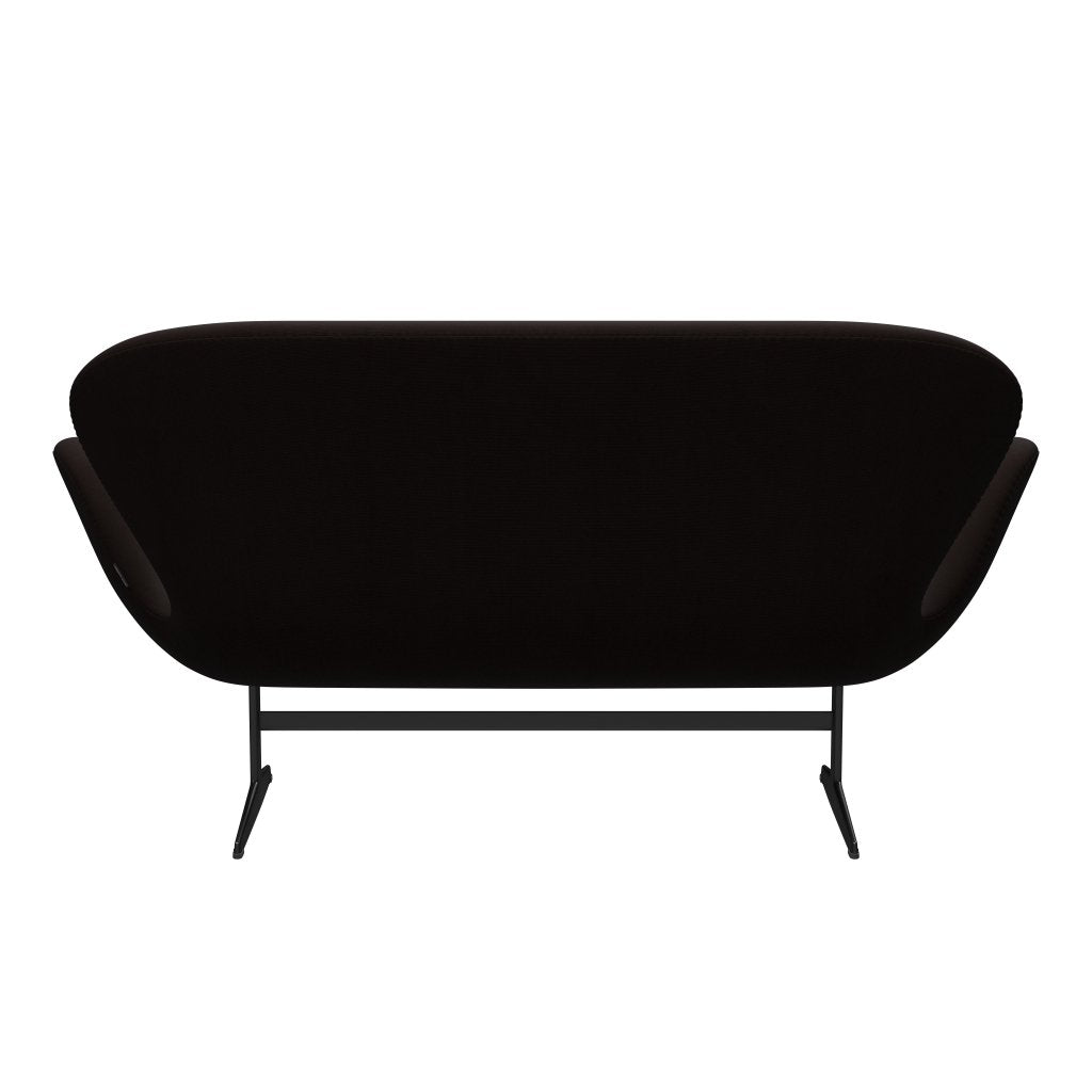 [product_category]-Fritz Hansen Swan Sofa 2 Seater, Black Lacquered/Fame Dark Brown-Fritz Hansen-3321-F61044-BLLA-FRI-4