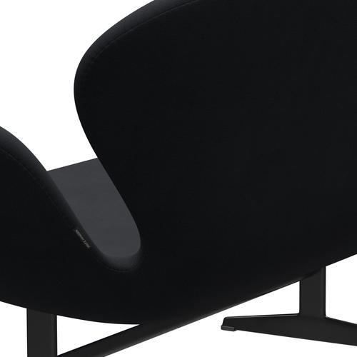 [product_category]-Fritz Hansen Swan Sofa 2 Seater, Black Lacquered/Fame Grey (60019)-Fritz Hansen-3321-F60019-BLLA-FRI-5