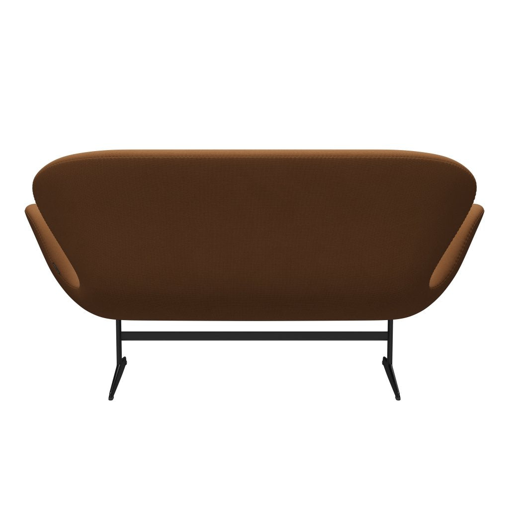 [product_category]-Fritz Hansen Swan Sofa 2 Seater, Black Lacquered/Fame Light Brown (61131)-Fritz Hansen-3321-F61131-BLLA-FRI-4