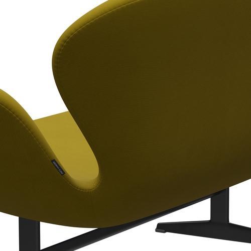 [product_category]-Fritz Hansen Swan Sofa 2 Seater, Black Lacquered/Fame Olive Green-Fritz Hansen-3321-F68004-BLLA-FRI-5