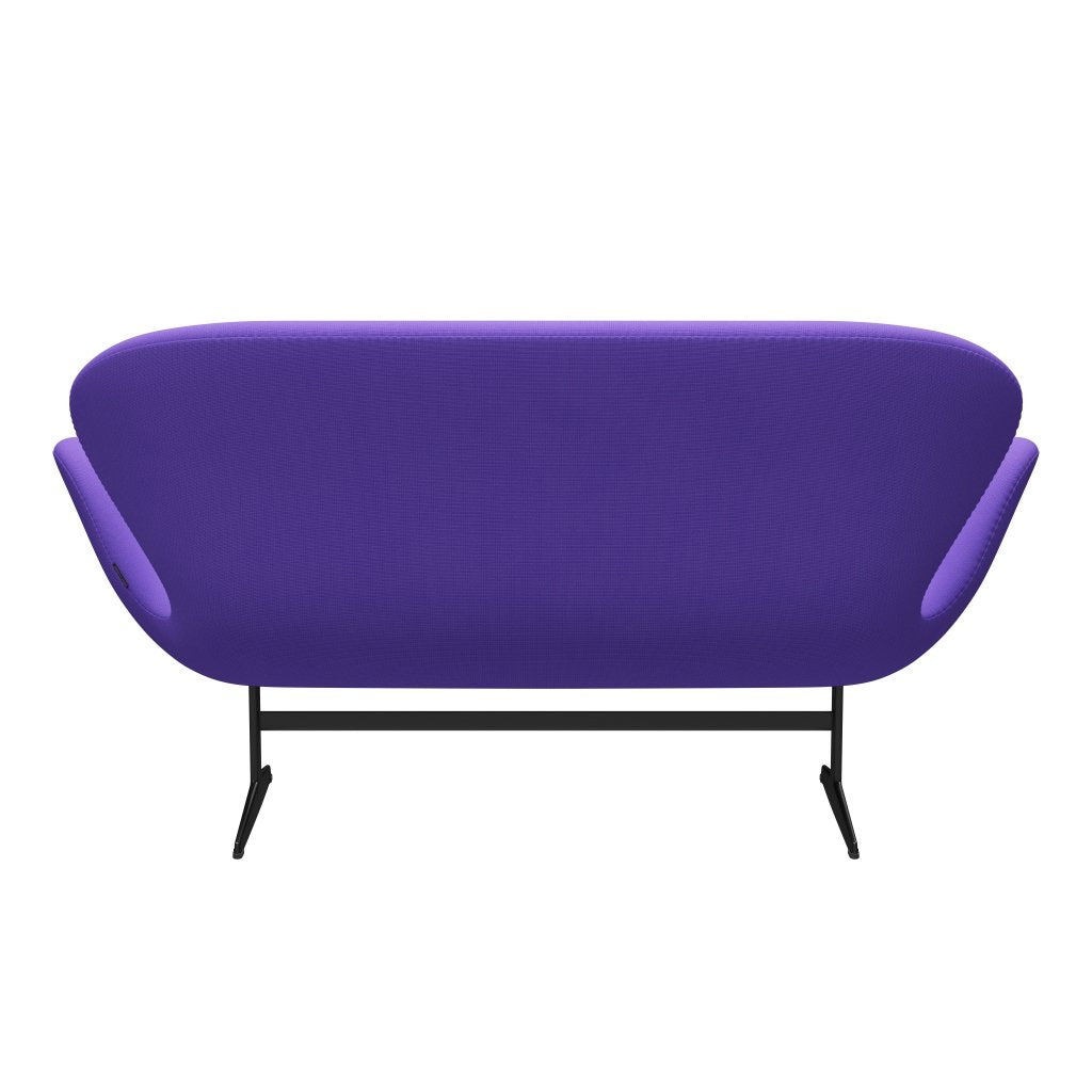 [product_category]-Fritz Hansen Swan Sofa 2 Seater, Black Lacquered/Fame Violet Light-Fritz Hansen-3321-F65083-BLLA-FRI-4