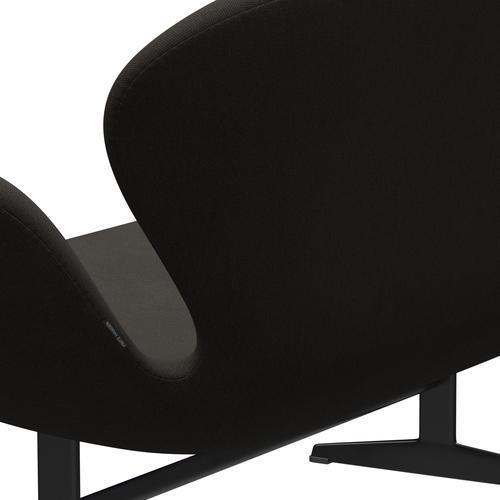 [product_category]-Fritz Hansen Swan Sofa 2 Seater, Black Lacquered/Steelcut Brown-Fritz Hansen-3321-STI370-BLLA-FRI-5