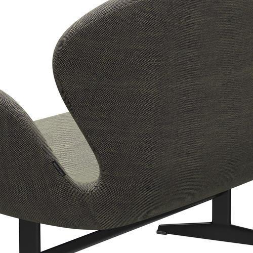 [product_category]-Fritz Hansen Swan Sofa 2 Seater, Black Lacquered/Sunniva Light Green/Violet-Fritz Hansen-3321-SV952-BLLA-FRI-5