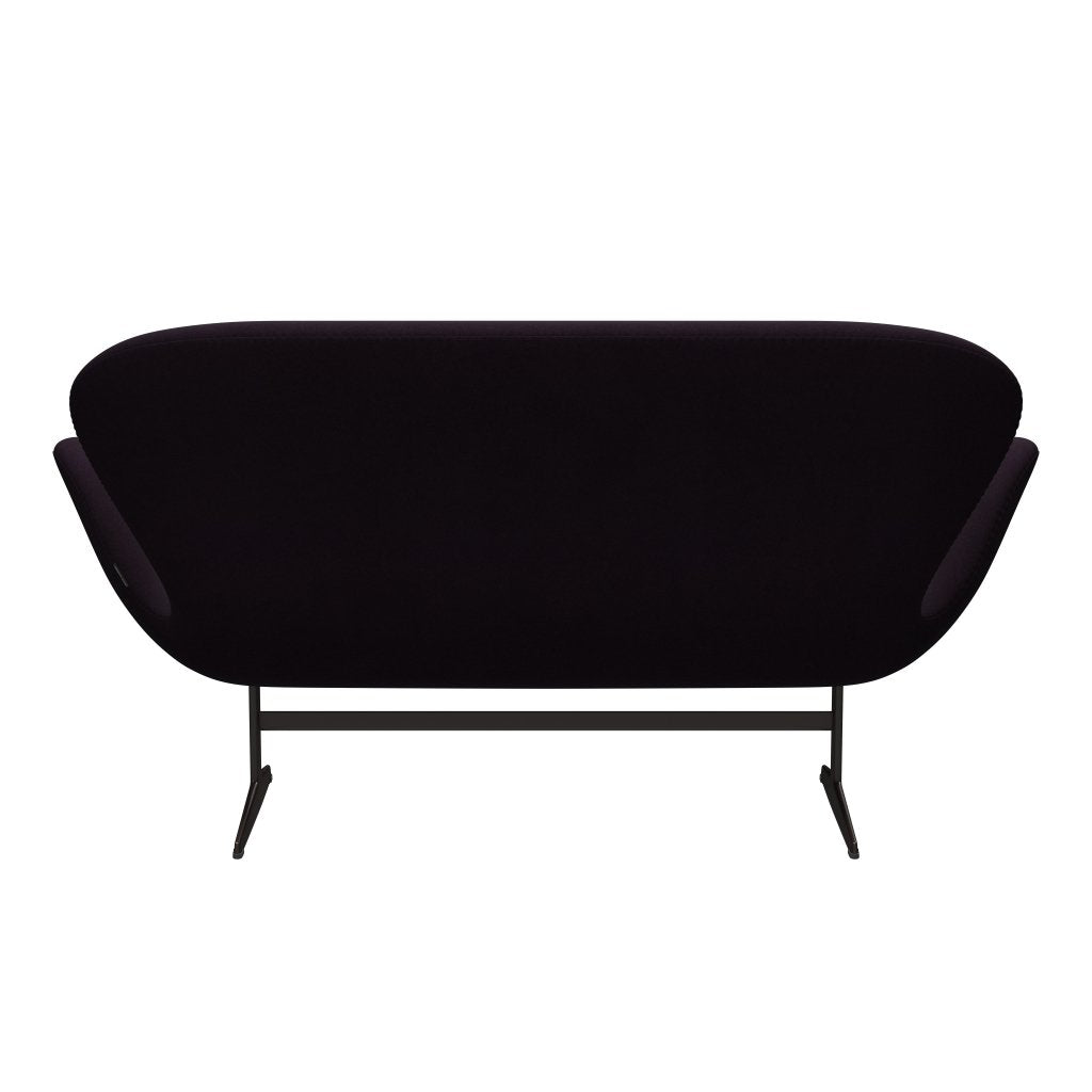 [product_category]-Fritz Hansen Swan Sofa 2 Seater, Brown Bronze/Divina Aubergine (376)-Fritz Hansen-3321-DIV376-BBBASE-FRI-4