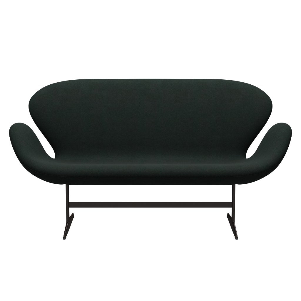 [product_category]-Fritz Hansen Swan Sofa 2 Seater, Brown Bronze/Divina Charcoal-Fritz Hansen-3321-DIV181-BBBASE-FRI-1