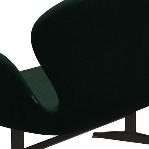 [product_category]-Fritz Hansen Swan Sofa 2 Seater, Brown Bronze/Divina Melange Dark Green-Fritz Hansen-3321-DIM871-BBBASE-FRI-5