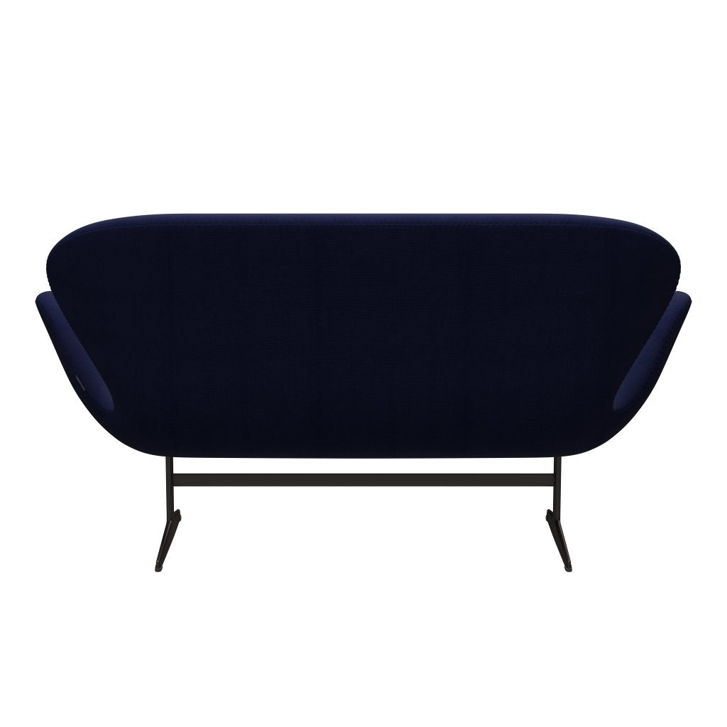 [product_category]-Fritz Hansen Swan Sofa 2 Seater, Brown Bronze/Fame Dark Blue (66005)-Fritz Hansen-3321-F66005-BBBASE-FRI-4