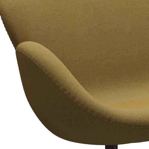 [product_category]-Fritz Hansen Swan Sofa 2 Seater, Brown Bronze/Re Wool Golden Yellow/Natural-Fritz Hansen-3321-REW458-BBBASE-FRI-7