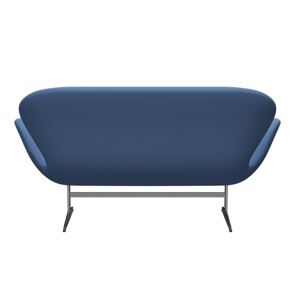 [product_category]-Fritz Hansen Swan Sofa 2 Seater, Satin Brushed Aluminium/Capture Instant Blue-Fritz Hansen-3321-CP5002-SPAL-FRI-4