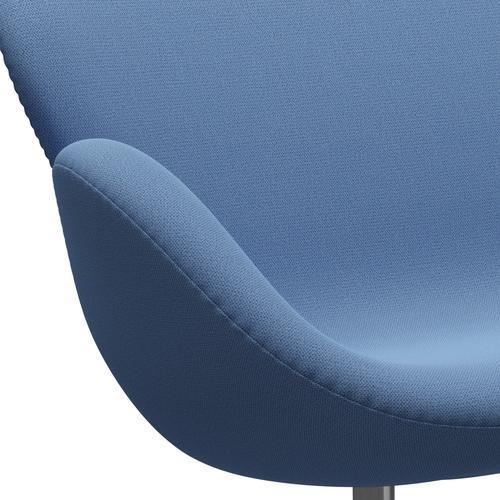 [product_category]-Fritz Hansen Swan Sofa 2 Seater, Satin Brushed Aluminium/Capture Instant Blue-Fritz Hansen-3321-CP5002-SPAL-FRI-7