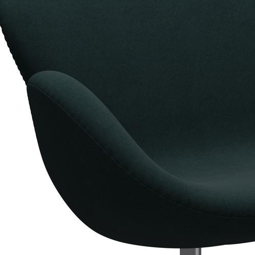 [product_category]-Fritz Hansen Swan Sofa 2 Seater, Satin Brushed Aluminium/Divina Dark Green (886)-Fritz Hansen-3321-DIV886-SPAL-FRI-7