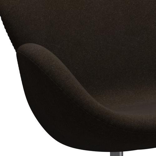 [product_category]-Fritz Hansen Swan Sofa 2 Seater, Satin Brushed Aluminium/Divina Melange Dark Brown-Fritz Hansen-3321-DIM280-SPAL-FRI-7