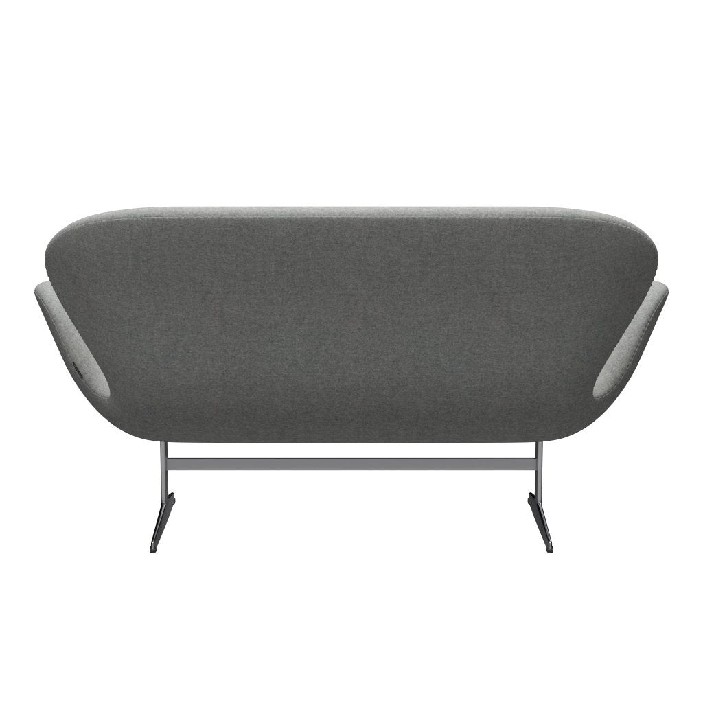 [product_category]-Fritz Hansen Swan Sofa 2 Seater, Satin Brushed Aluminium/Divina Melange Light Grey-Fritz Hansen-3321-DIM120-SPAL-FRI-4