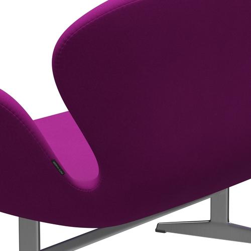 [product_category]-Fritz Hansen Swan Sofa 2 Seater, Satin Brushed Aluminium/Divina Violet (666)-Fritz Hansen-3321-DIV666-SPAL-FRI-4