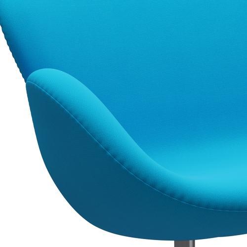 [product_category]-Fritz Hansen Swan Sofa 2 Seater, Satin Brushed Aluminium/Fame Warm Turquoise-Fritz Hansen-3321-F66133-SPAL-FRI-7