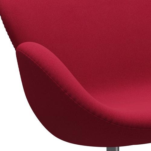 [product_category]-Fritz Hansen Swan Sofa 2 Seater, Satin Brushed Aluminium/Tonus Cherry-Fritz Hansen-3321-TON654-SPAL-FRI-7