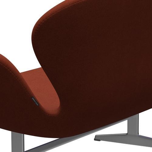 [product_category]-Fritz Hansen Swan Sofa 2 Seater, Satin Brushed Aluminium/Tonus Rust-Fritz Hansen-3321-TON474-SPAL-FRI-5