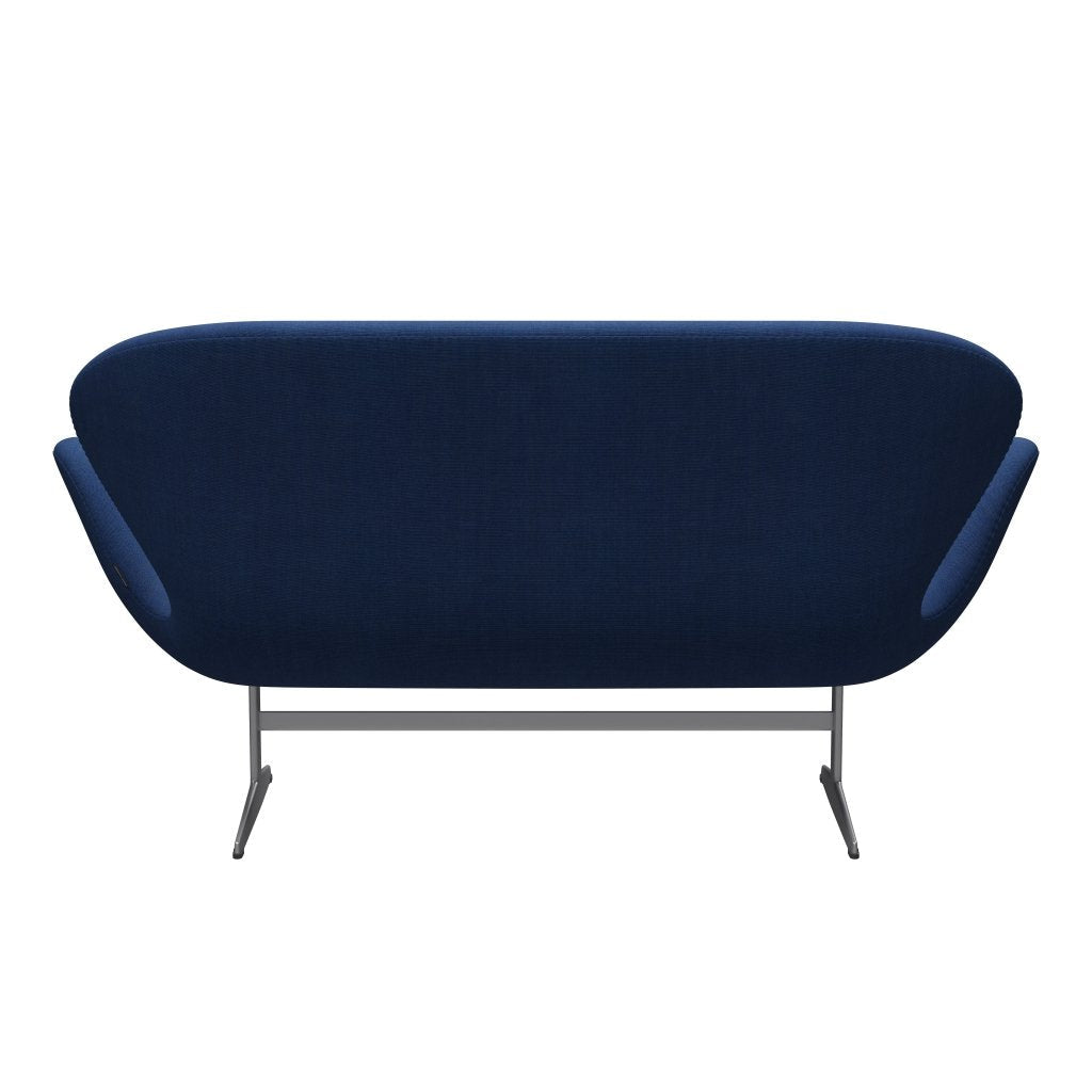 [product_category]-Fritz Hansen Swan Sofa 2 Seater, Silver Grey/Canvas Light Blue (0746)-Fritz Hansen-3321-CA0746-SGBASE-FRI-4