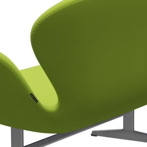 [product_category]-Fritz Hansen Swan Sofa 2 Seater, Silver Grey/Fame Neon Green-Fritz Hansen-3321-F68144-SGBASE-FRI-5