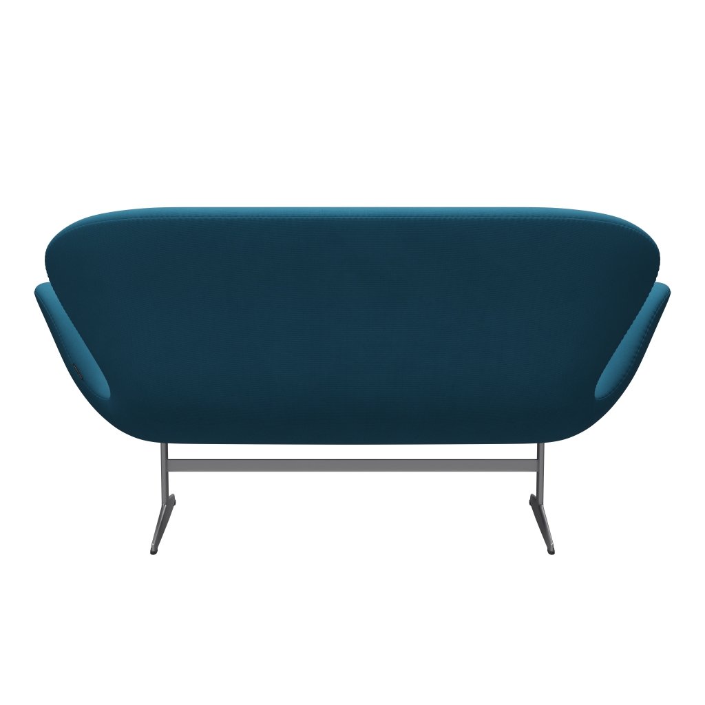 [product_category]-Fritz Hansen Swan Sofa 2 Seater, Silver Grey/Fame Petroleum-Fritz Hansen-3321-F67004-SGBASE-FRI-4