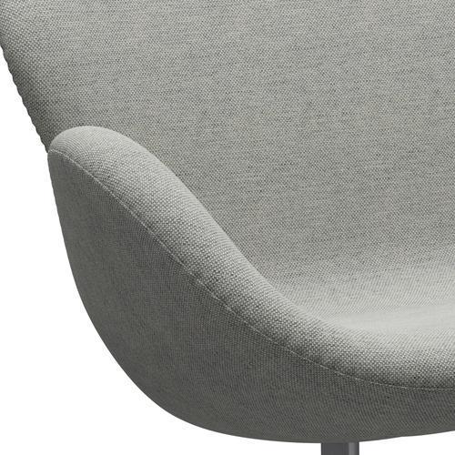 [product_category]-Fritz Hansen Swan Sofa 2 Seater, Silver Grey/Hallingdal White/Grey-Fritz Hansen-3321-HAL110-SGBASE-FRI-7