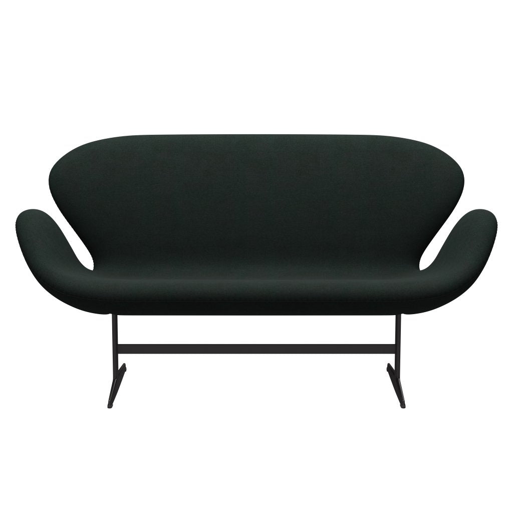 [product_category]-Fritz Hansen Swan Sofa 2 Seater, Warm Graphite/Divina Charcoal-Fritz Hansen-3321-DIV181-WGBASE-FRI-1