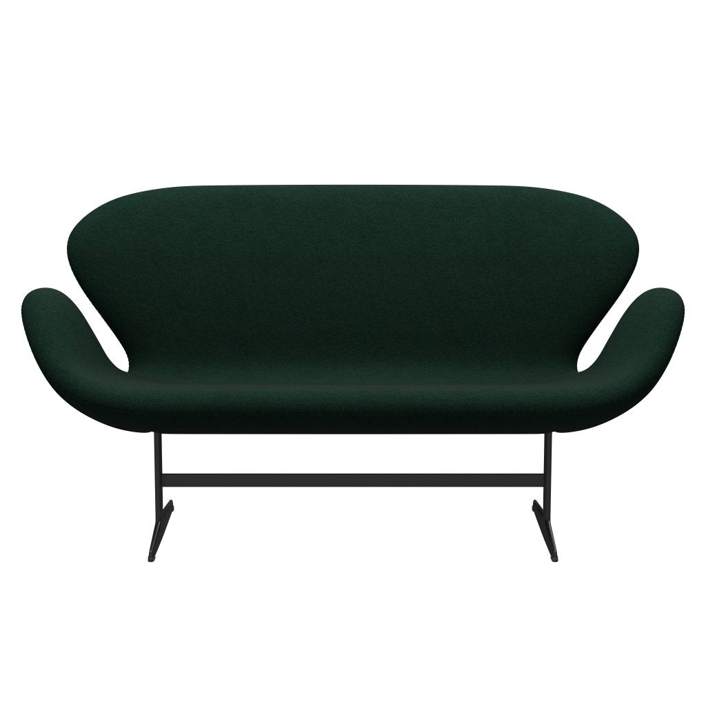 [product_category]-Fritz Hansen Swan Sofa 2 Seater, Warm Graphite/Divina Melange Dark Green-Fritz Hansen-3321-DIM871-WGBASE-FRI-1