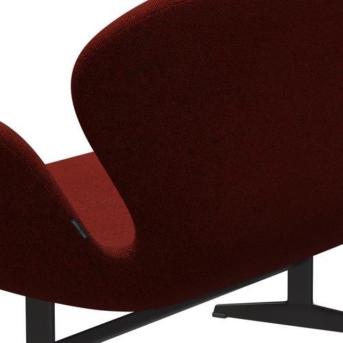 [product_category]-Fritz Hansen Swan Sofa 2 Seater, Warm Graphite/Hallingdal Red/Black-Fritz Hansen-3321-HAL596-WGBASE-FRI-5