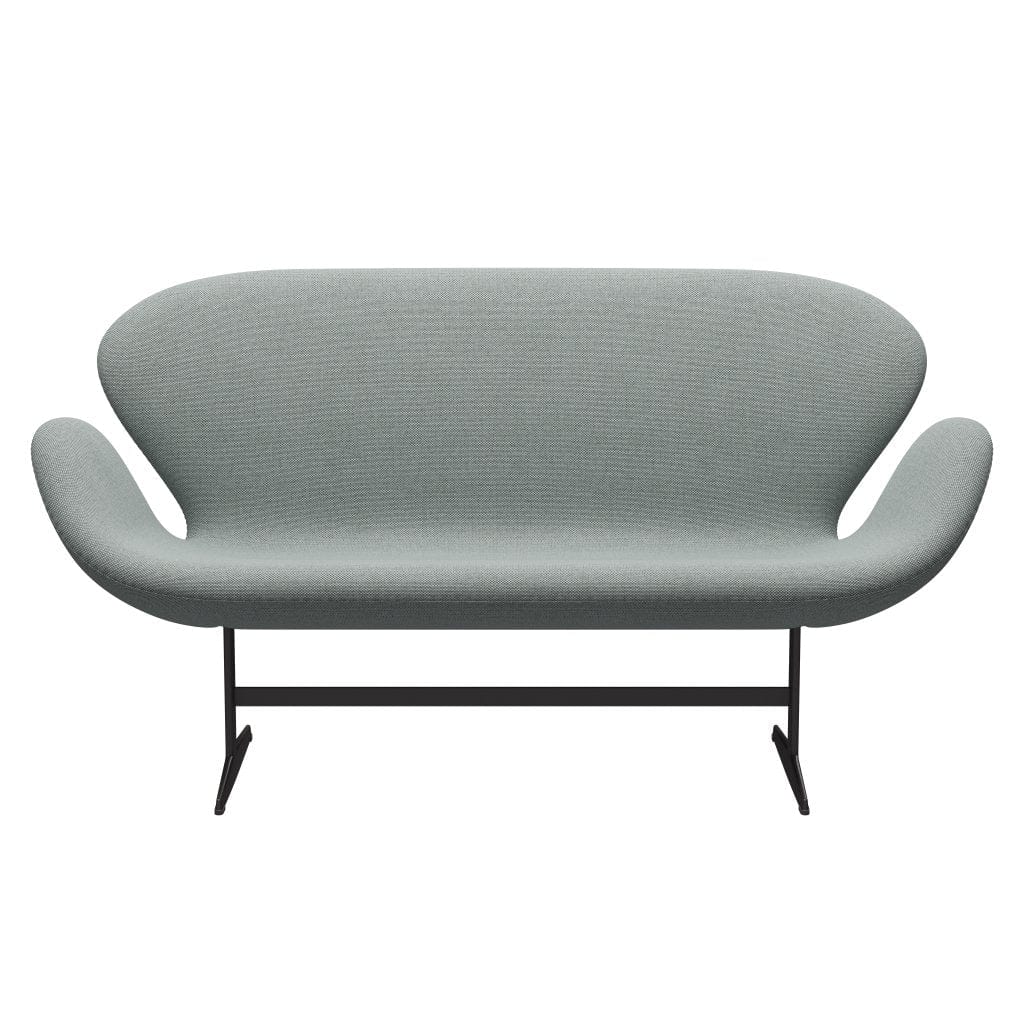 Fritz Hansen Swan Sofa 2-Sitzer, Warm Graphite/Re Wool Pale Aqua