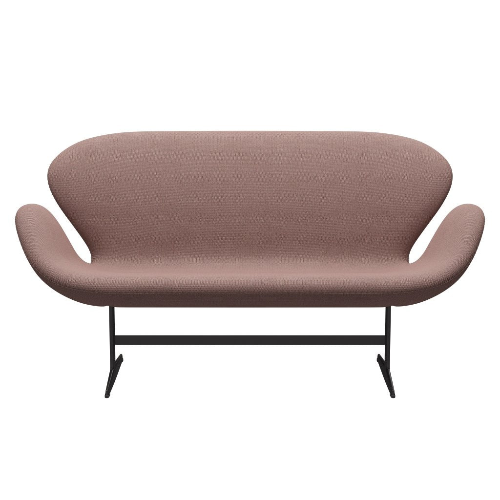 Fritz Hansen Swan Sofa 2-Sitzer, Warm Graphite/Re Wool Soft Pink/Natural