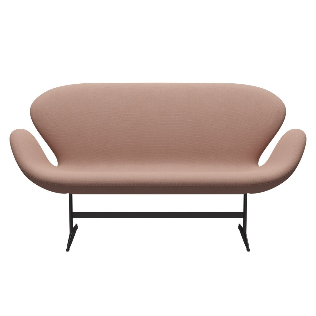 Fritz Hansen Swan Sofa 2-Sitzer, Warm Graphite/Steelcut Hellbeige/Hellrot